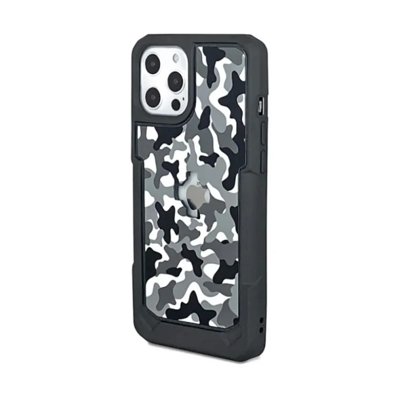 Custodia Adatta per iPhone 12/12 Pro Max Con Supporto Cube X-Guard Trasparente