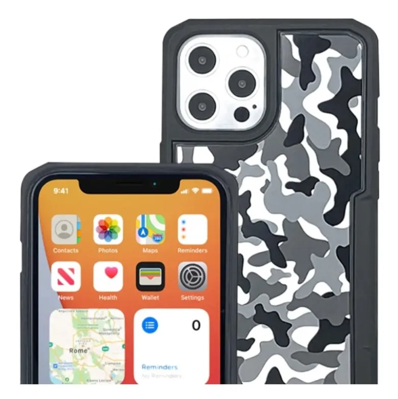 Custodia Adatta per iPhone 12/12 Pro Max Con Supporto Cube X-Guard Trasparente