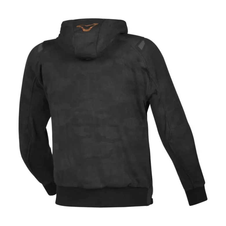 Felpa Con Cappuccio In Tessuto Macna Byron Nero Grigio