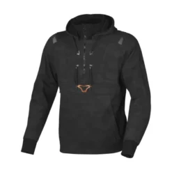 Felpa Con Cappuccio In Tessuto Macna Byron Nero Grigio
