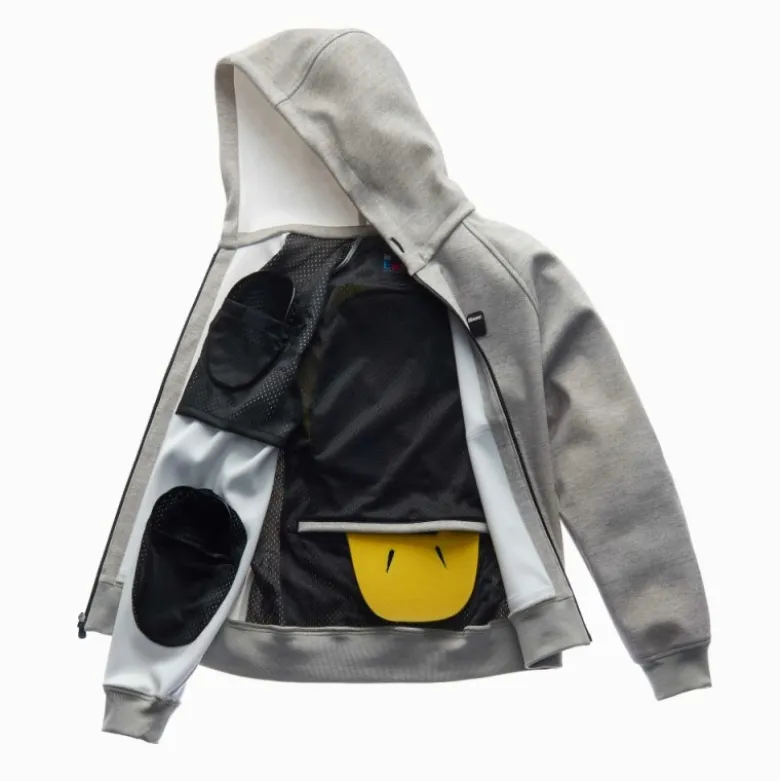 Felpa In Tessuto Blauer Easy Man Open Hoody Luna Melange Blu
