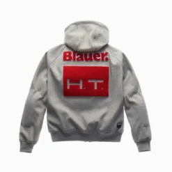 Felpa In Tessuto Blauer Easy Man Open Hoody Luna Melange Rosso