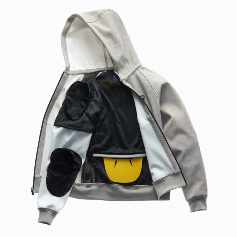 Felpa In Tessuto Blauer Easy Man Open Hoody Luna Melange Rosso