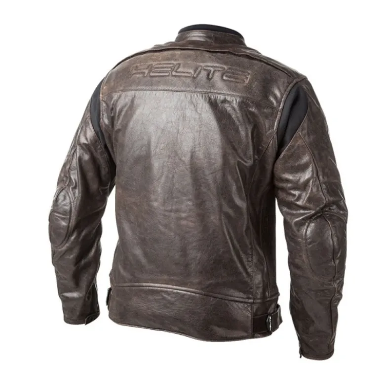 Giacca Airbag In Pelle Per Moto Helite Roadster Marrone