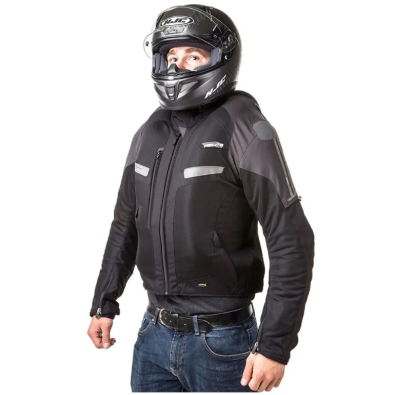 Giacca Airbag In Tessuto Per Moto Helite Vented Nero Grigio