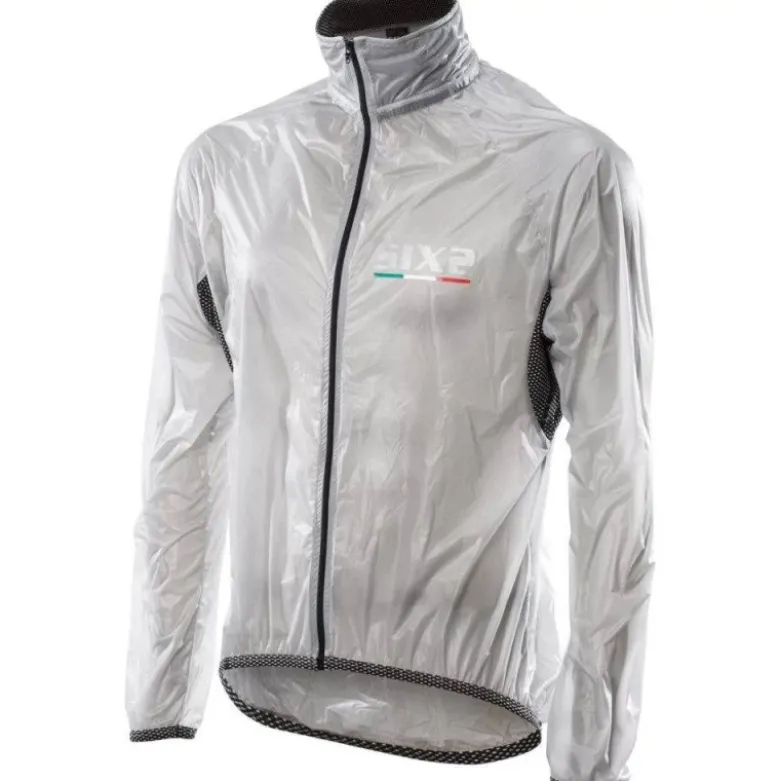 Giacca Antipioggia Sixs GHOST-JACKET Trasparente Nero Carbon