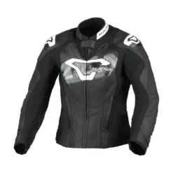 Giacca Donna In Pelle Macna Blitz Nero Bianco