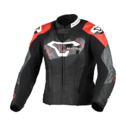 Giacca Donna In Pelle Macna Blitz Nero Rosso