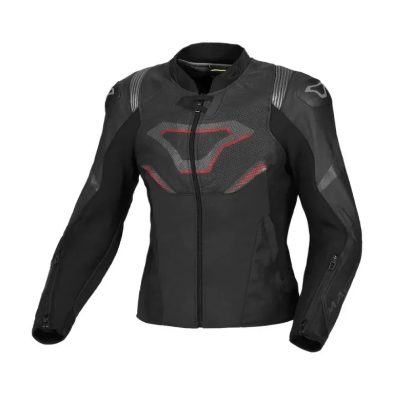 Giacca Donna In Pelle Macna Pointer Nero Rosso