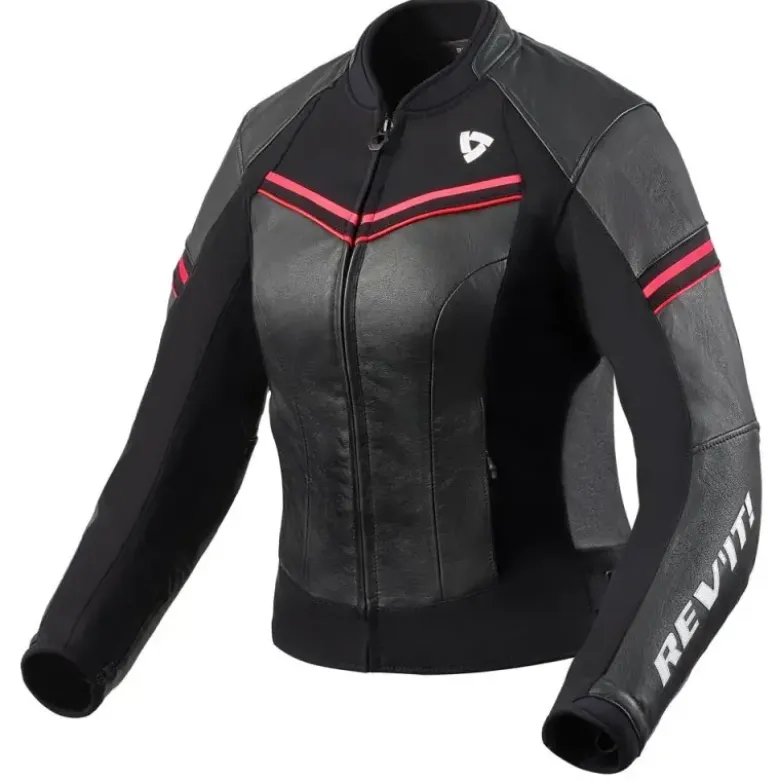 Giacca Donna In Pelle Revit Median Ladies Nero Rosa