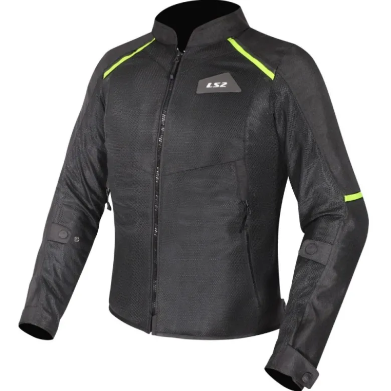 Giacca Donna In Tessuto Ls2 Breeze Nero Giallo