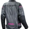 Giacca Donna In Tessuto LS2 Riva Nero Grigio Scuro Rosa