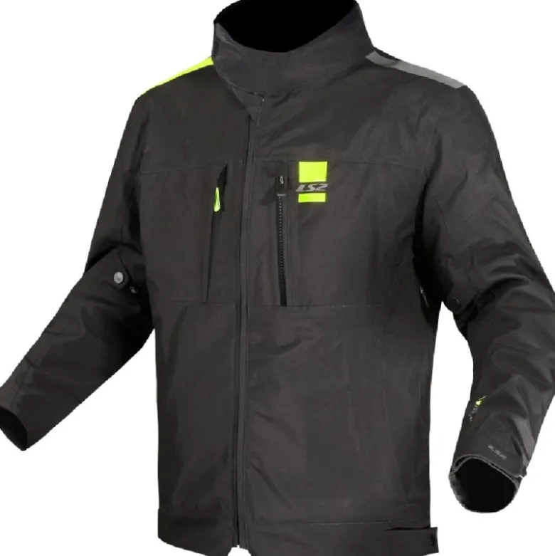 Giacca Donna In Tessuto Ls2 Titanium Nero H-V Giallo