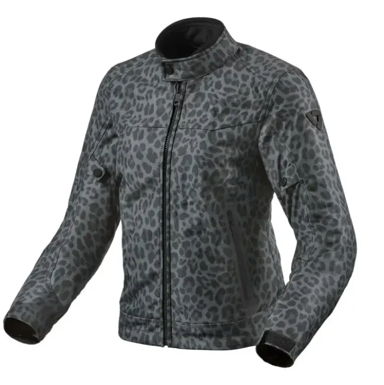 Giacca Donna In Tessuto Revit Shade H2O Leopardo Grigio Scuro