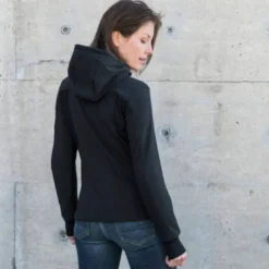 Giacca Donna in Tessuto Spidi Hoodie Armor Lady Nero Bianco