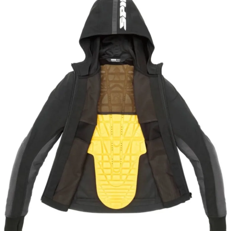 Giacca Donna in Tessuto Spidi Hoodie Armor Light Lady Nero