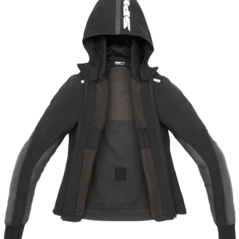 Giacca Donna in Tessuto Spidi Hoodie Armor Light Lady Nero