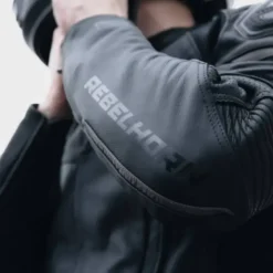 Giacca In Pelle Rebelhorn Vandal Mesh Motorcycle Nero