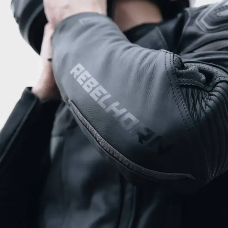 Giacca In Pelle Rebelhorn Vandal Mesh Motorcycle Nero