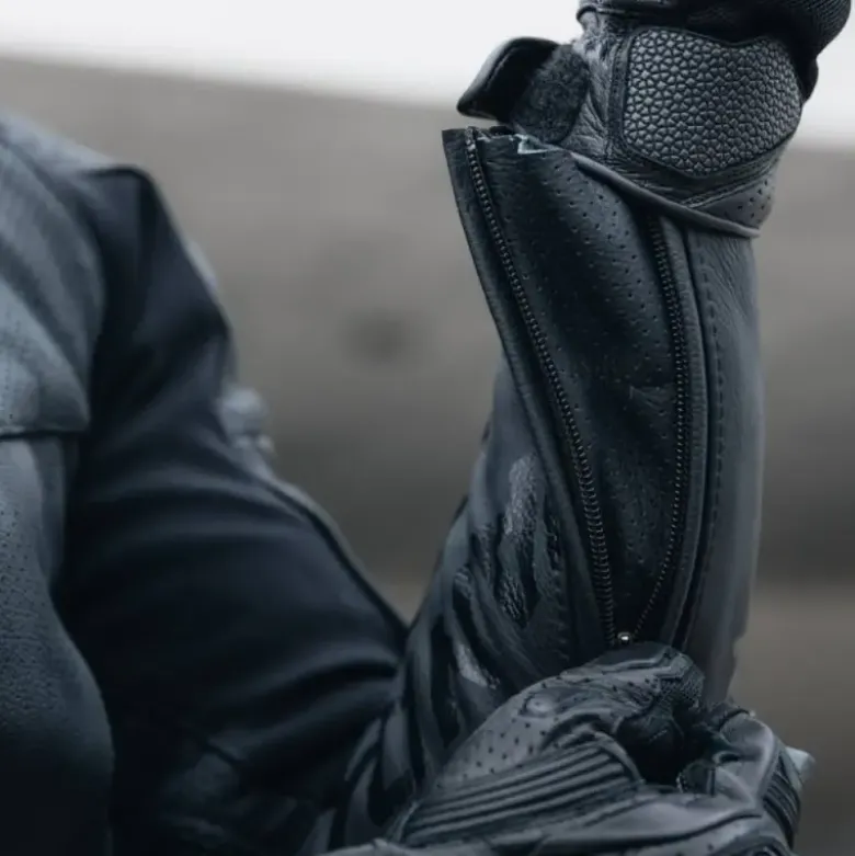 Giacca In Pelle Rebelhorn Vandal Mesh Motorcycle Nero