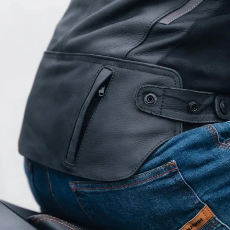 Giacca In Pelle Rebelhorn Vandal Mesh Motorcycle Nero