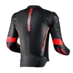 Giacca In Pelle Rebelhorn Vandal Nero Rosso