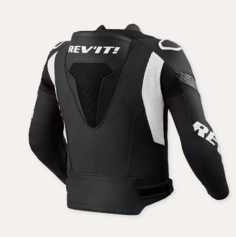Giacca In Pelle Revit Argon 3 Pro Nero Bianco