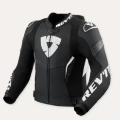 Giacca In Pelle Revit Argon 3 Pro Nero Bianco