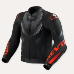 Giacca In Pelle Revit Hyperspeed 3 Air Nero Neon Rosso