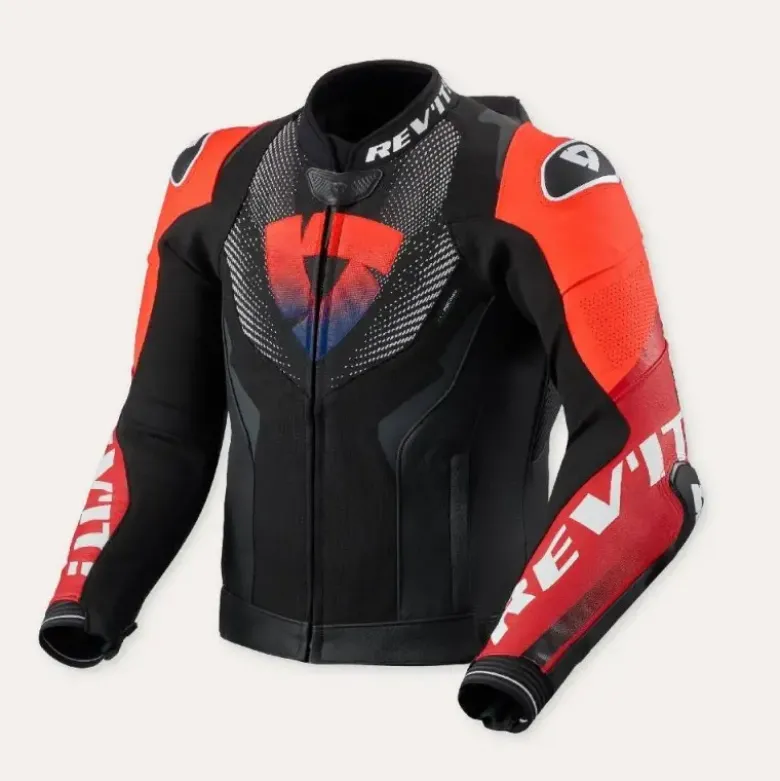 Giacca In Pelle Revit Hyperspeed 3 Pro Nero Rosso