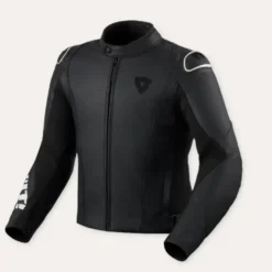 Giacca In Pelle Revit Quadratic Nero Bianco
