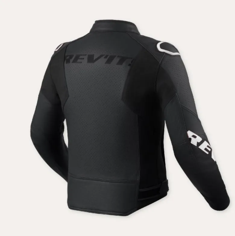 Giacca In Pelle Revit Quadratic Nero Bianco