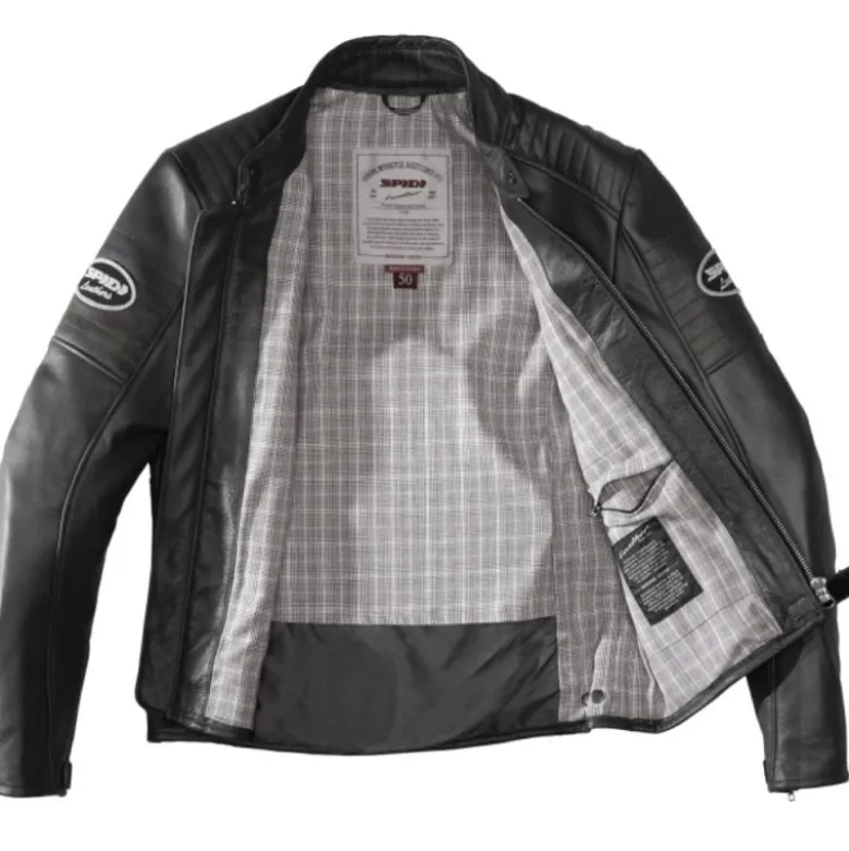 Giacca in Pelle Spidi Clubber Nero