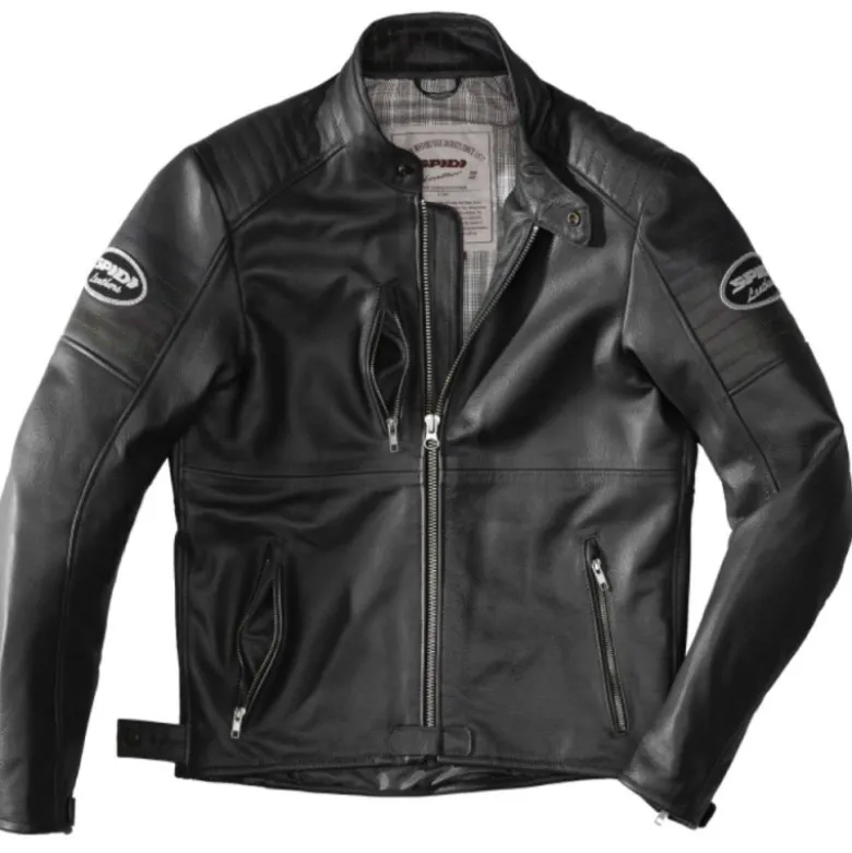 Giacca in Pelle Spidi Clubber Nero