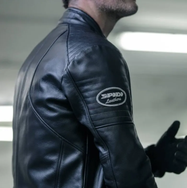 Giacca in Pelle Spidi Clubber Nero
