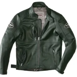 Giacca in Pelle Spidi Clubber Verde Ghiaccio