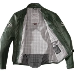 Giacca in Pelle Spidi Clubber Verde Ghiaccio