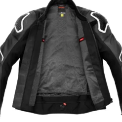 Giacca in Pelle Spidi Evorider 2 Nero/Bianco