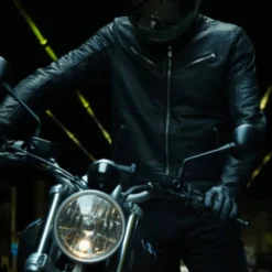 Giacca in Pelle Spidi Garage Nero