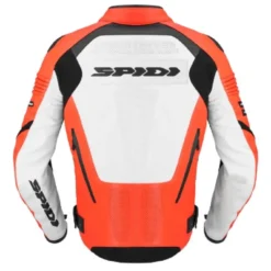 Giacca In Pelle Spidi Hyper-V Pro Perforated Rosso Fluo Bianco Nero