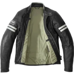 Giacca in Pelle Spidi Vintage Ghiaccio Nero