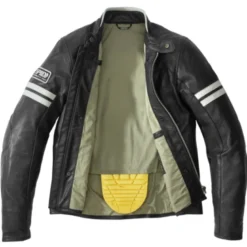 Giacca in Pelle Spidi Vintage Ghiaccio Nero