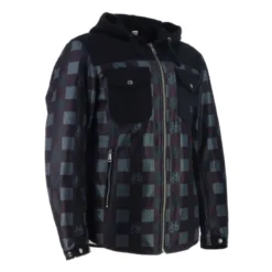 Giacca in Tessuto Helstons Wood Air Canvas Nero Grigio