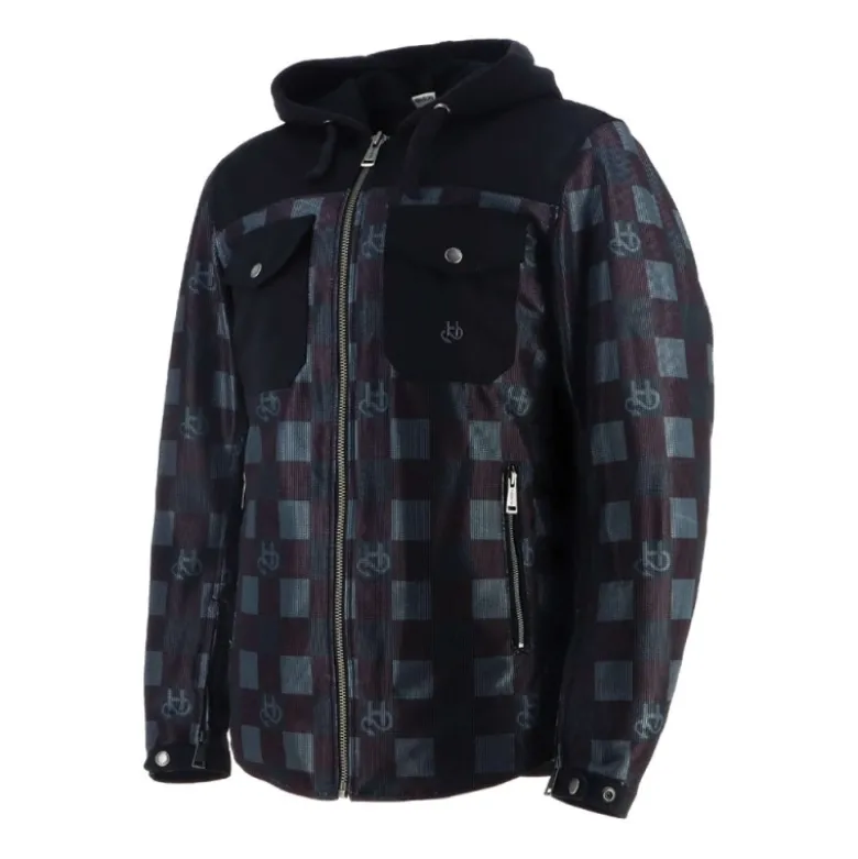 Giacca in Tessuto Helstons Wood Air Canvas Nero Grigio