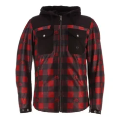 Giacca In Tessuto Helstons Wood Air Canvas Nero Rosso