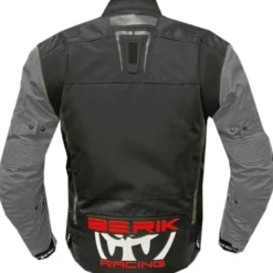 Giacca In Tessuto Impermeabile Berik Space Nero Grigio Rosso