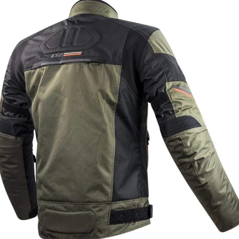 Giacca in Tessuto Ls2 Shadow Khaki Nero H-V Arancio