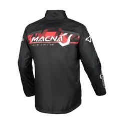 Giacca in Tessuto Macna Torido Nera con Antipioggia Macna Rainossi Nero Rosso