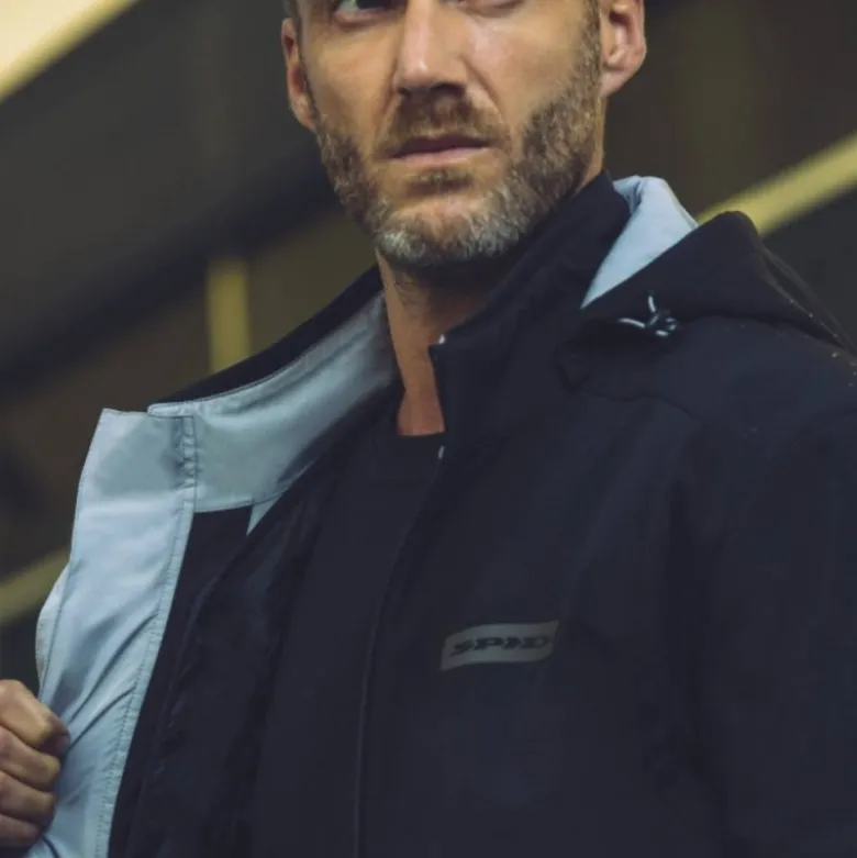 Giacca In Tessuto Spidi Hoodie Armor H2Out Nero Bianco