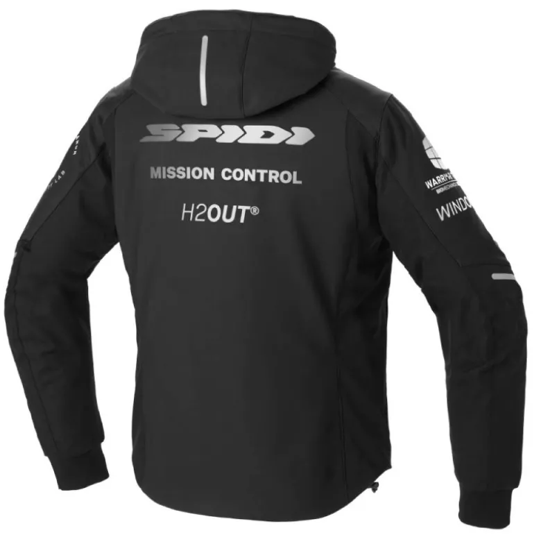 Giacca In Tessuto Spidi Hoodie Armor H2Out Nero Bianco